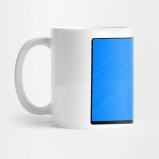 Bright Blue Wyoming Outline Mug